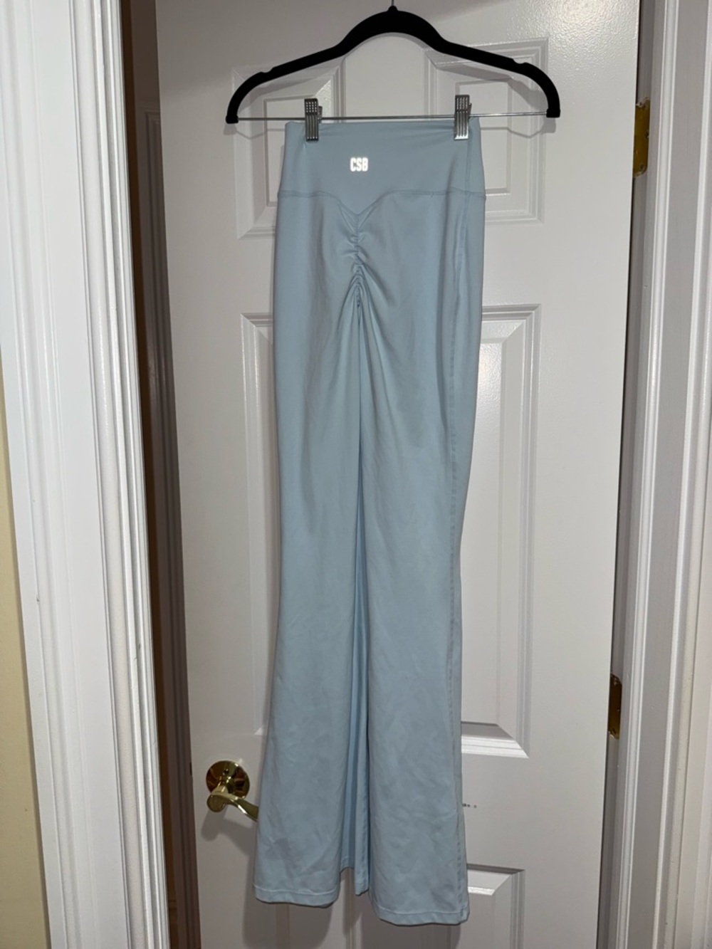 Crop Shop Boutique Powder Blue Flare Leggings - Picture 3 of 4